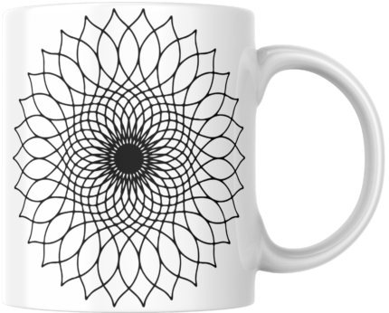 Mandala Printed Ceramic Mug | Coffee Mug | Tea Mug | Milk Mug | Designer Mug | 330 ml, Microwave & Dishwasher Safe | Mug for Kids | Mug for Friend, Birthday Gift