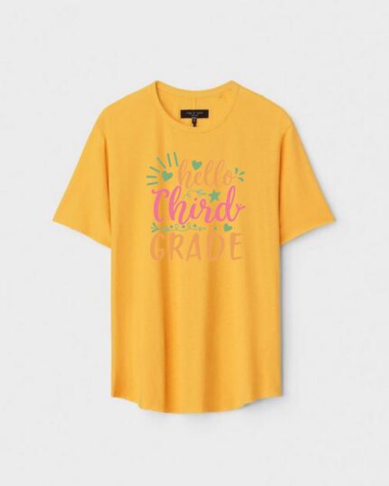 Unisex Designer Premium Quality Printed T-Shirt For Boys And Girls :: Cloth type : Cotton - Colour :: Yellow