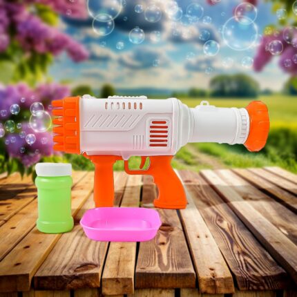 36-Hole Rechargeable Bubble Gun Toy Powerful, Big Bubble Machine for Child, Fun Continuous Blowing (1 Set)