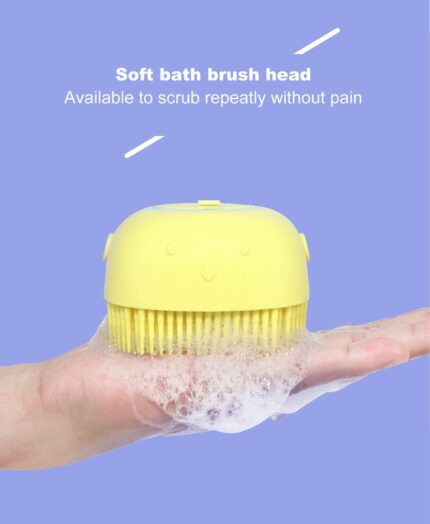 Multi-Function Silicone Body Brush with Shampoo Dispenser Gentle Massage and Convenient Cleaning for Your Skin